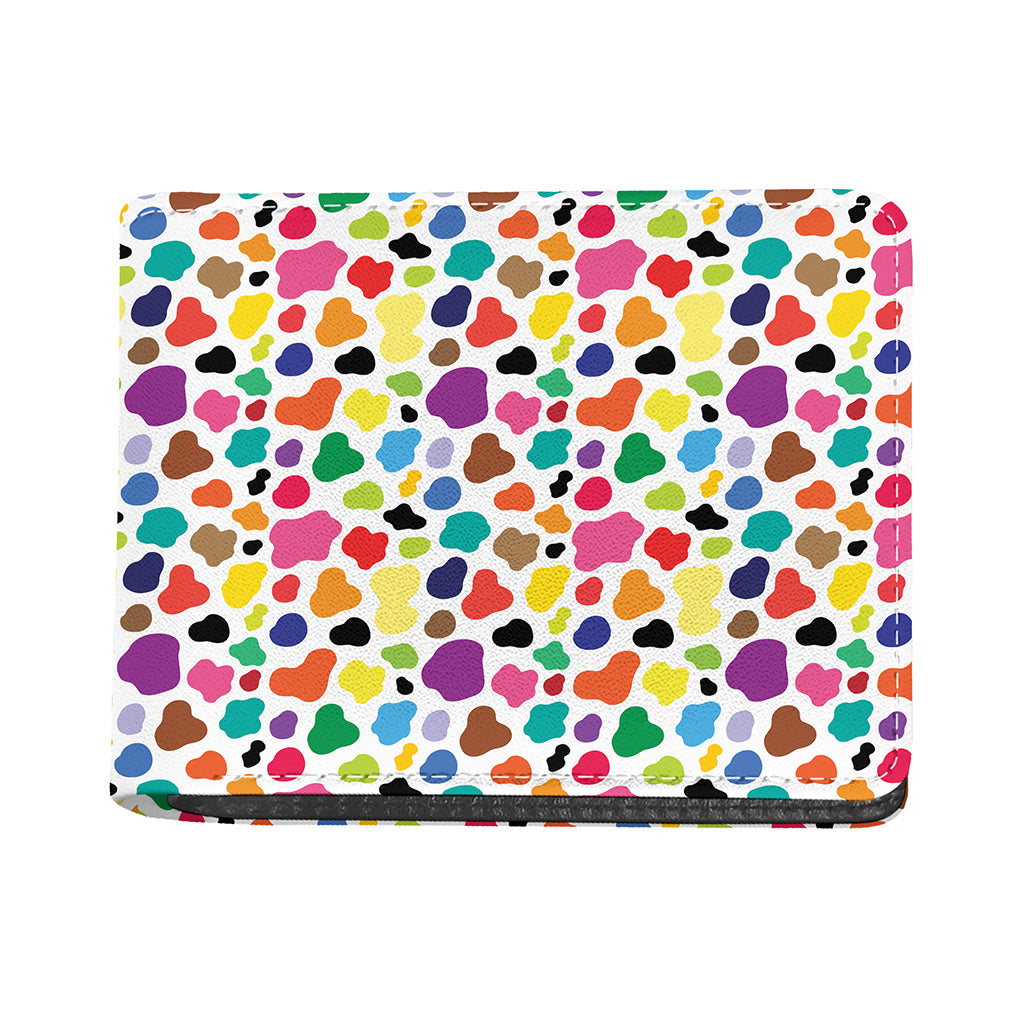 Colorful Cow Pattern Print Bifold Wallet