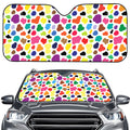 Colorful Cow Pattern Print Car Windshield Sun Shade