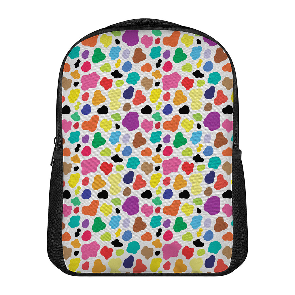 Colorful Cow Pattern Print Casual Backpack