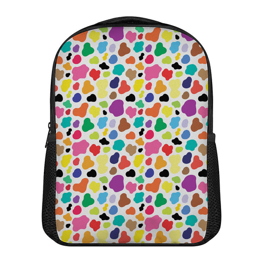 Colorful Cow Pattern Print Casual Backpack