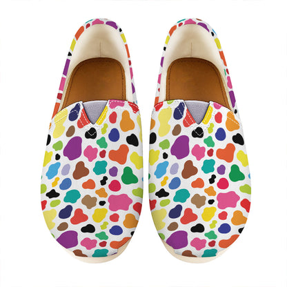 Colorful Cow Pattern Print Casual Shoes