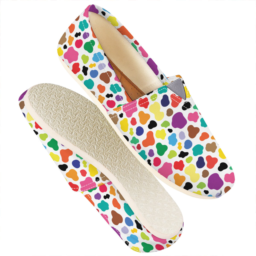 Colorful Cow Pattern Print Casual Shoes