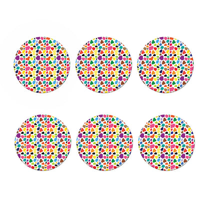 Colorful Cow Pattern Print Coaster Set