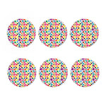 Colorful Cow Pattern Print Coaster Set