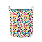 Colorful Cow Pattern Print Collapsible Laundry Basket