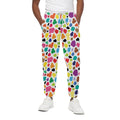 Colorful Cow Pattern Print Cotton Sweatpants
