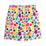 Colorful Cow Pattern Print Cotton Shorts