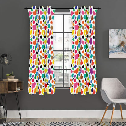 Colorful Cow Pattern Print Curtain