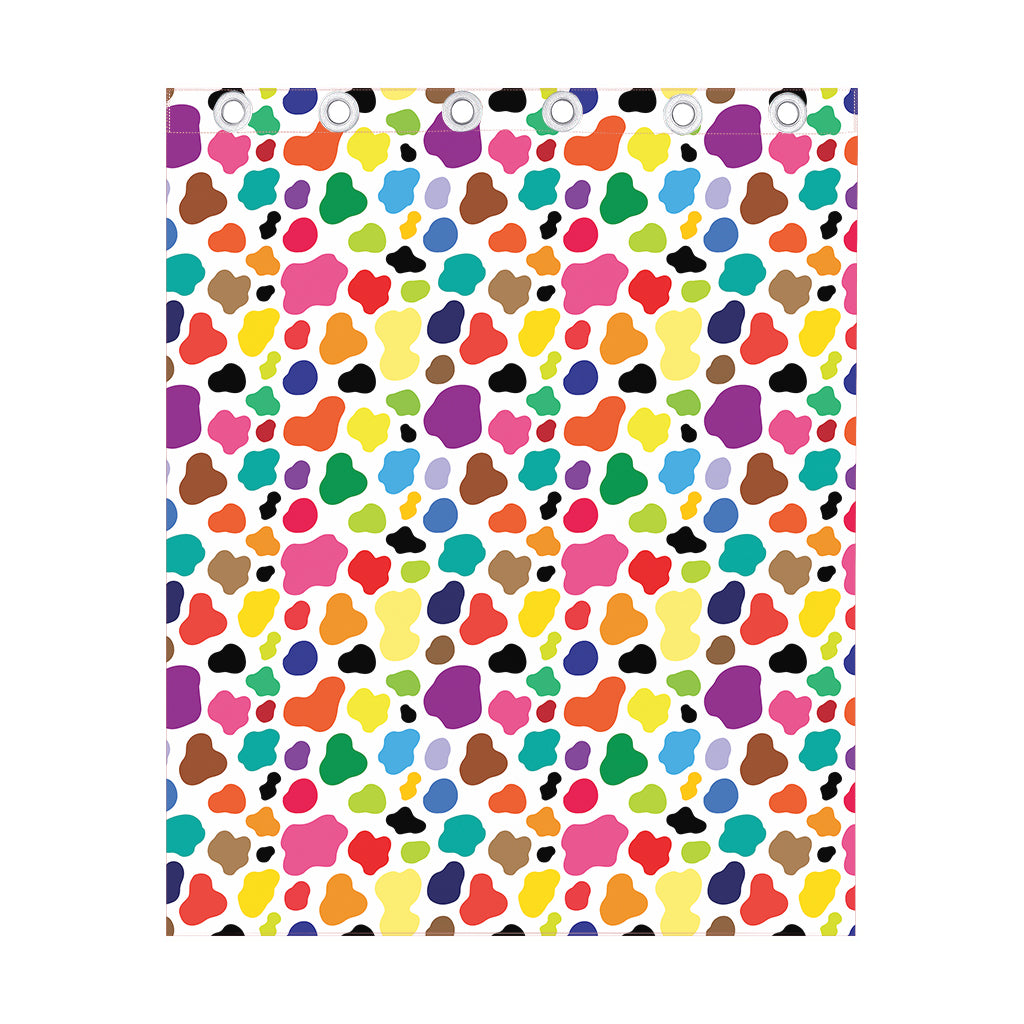 Colorful Cow Pattern Print Curtain