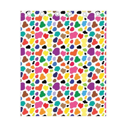 Colorful Cow Pattern Print Curtain