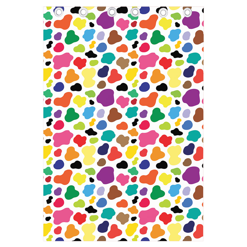 Colorful Cow Pattern Print Curtain