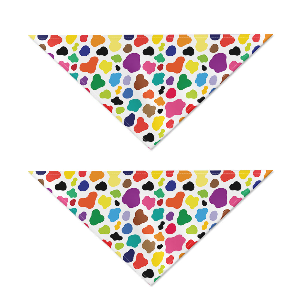Colorful Cow Pattern Print Dog Bandana