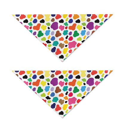 Colorful Cow Pattern Print Dog Bandana