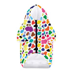 Colorful Cow Pattern Print Dog Zip Up Hoodie