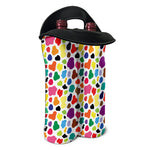 Colorful Cow Pattern Print Double Neoprene Wine Tote