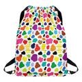 Colorful Cow Pattern Print Drawstring Backpack