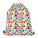 Colorful Cow Pattern Print Drawstring Bag
