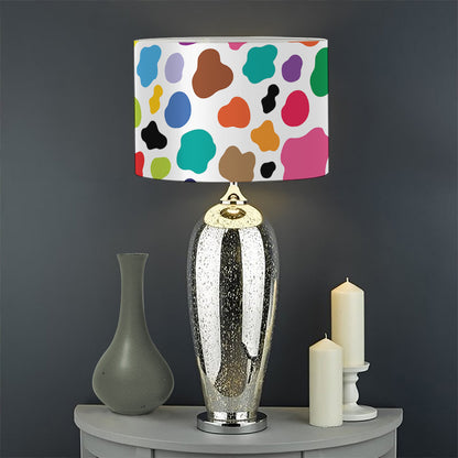 Colorful Cow Pattern Print Drum Lamp Shade