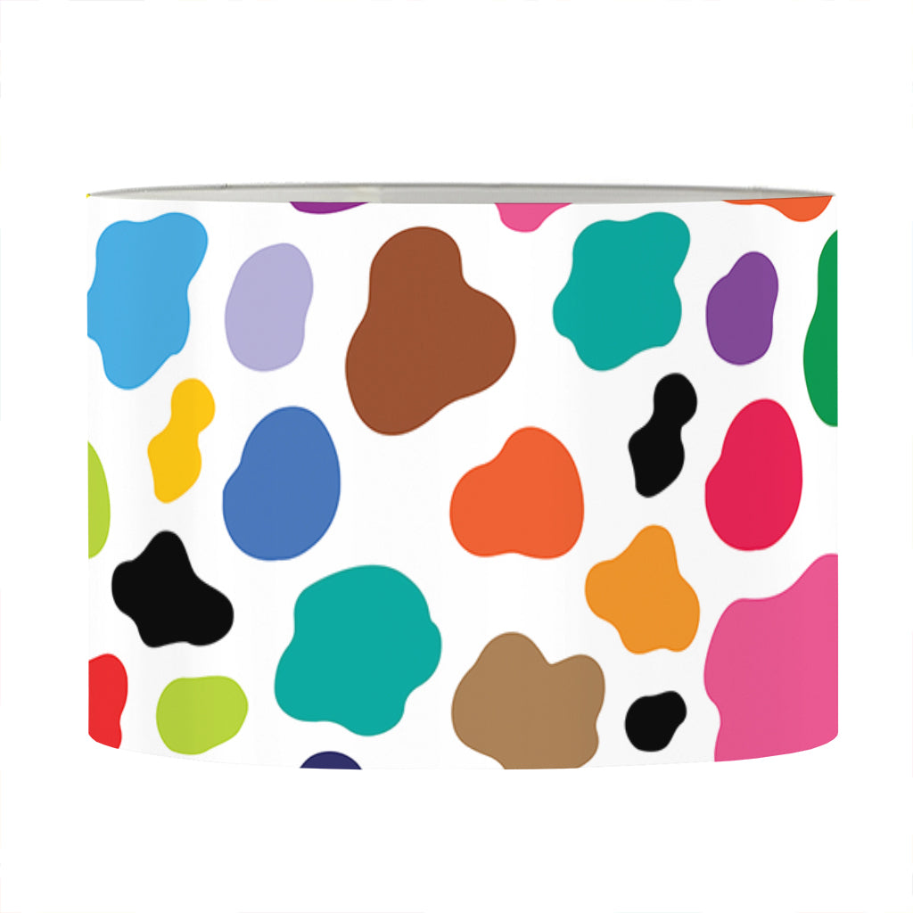 Colorful Cow Pattern Print Drum Lamp Shade