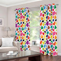 Colorful Cow Pattern Print Extra Wide Grommet Curtains
