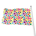 Colorful Cow Pattern Print Flag