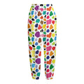 Colorful Cow Pattern Print Fleece Lined Knit Pants