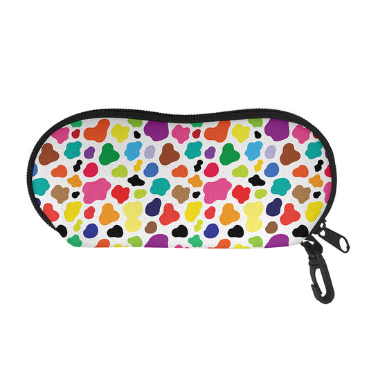 Colorful Cow Pattern Print Glasses Case
