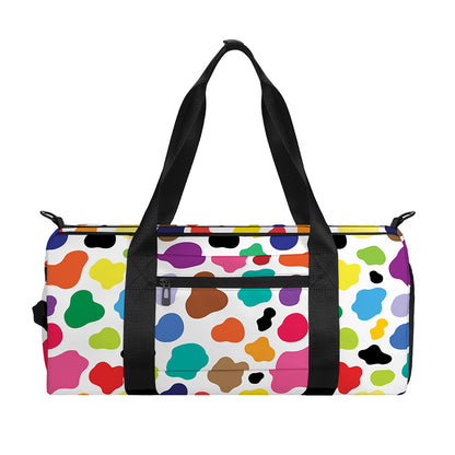 Colorful Cow Pattern Print Gym Bag