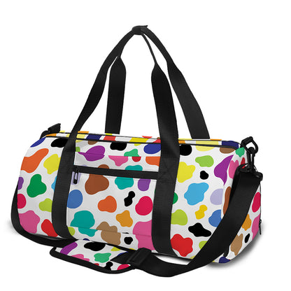 Colorful Cow Pattern Print Gym Bag