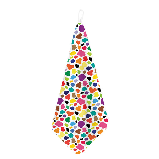 Colorful Cow Pattern Print Hand Towel