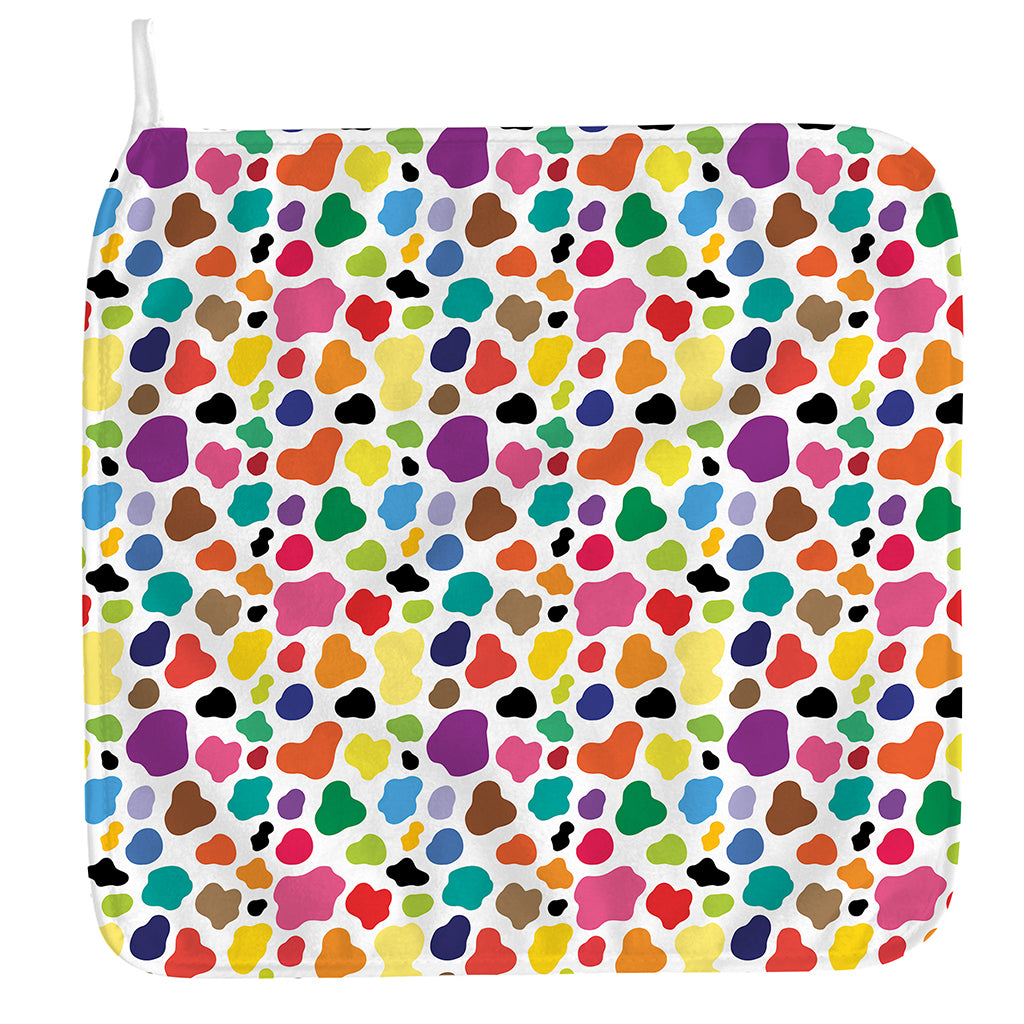 Colorful Cow Pattern Print Hand Towel
