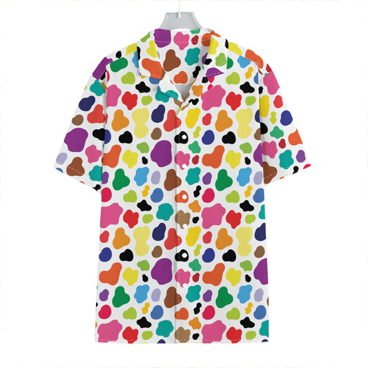 Colorful Cow Pattern Print Hawaiian Shirt