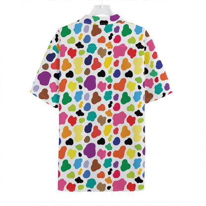 Colorful Cow Pattern Print Hawaiian Shirt