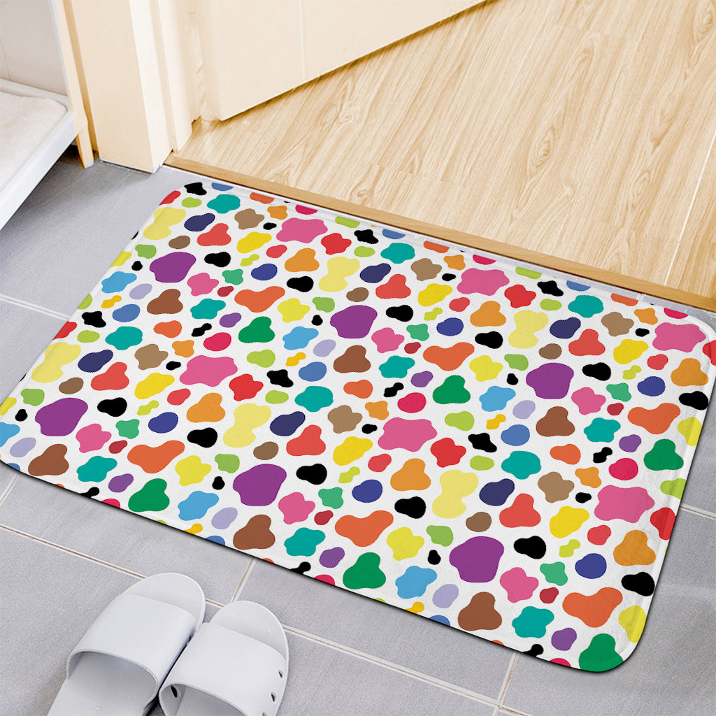 Colorful Cow Pattern Print Indoor Door Mat