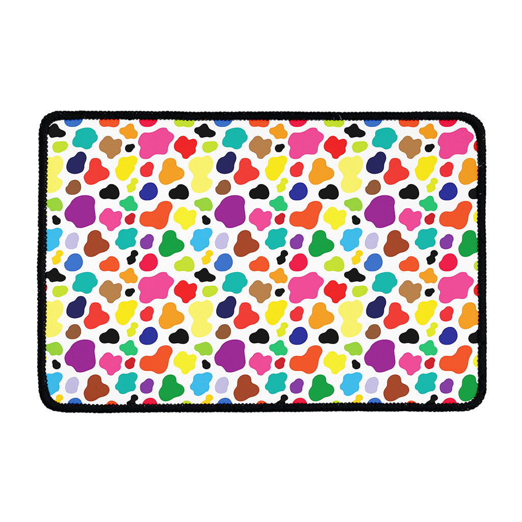 Colorful Cow Pattern Print Kitchen Mat