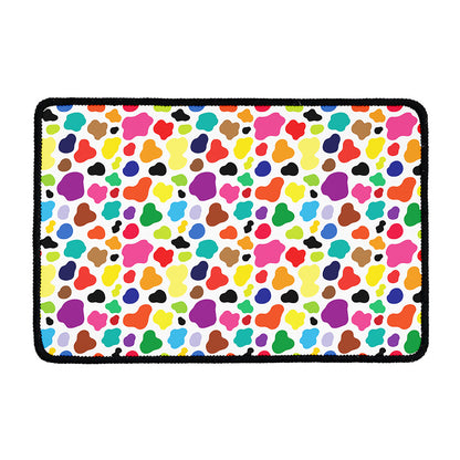 Colorful Cow Pattern Print Kitchen Mat