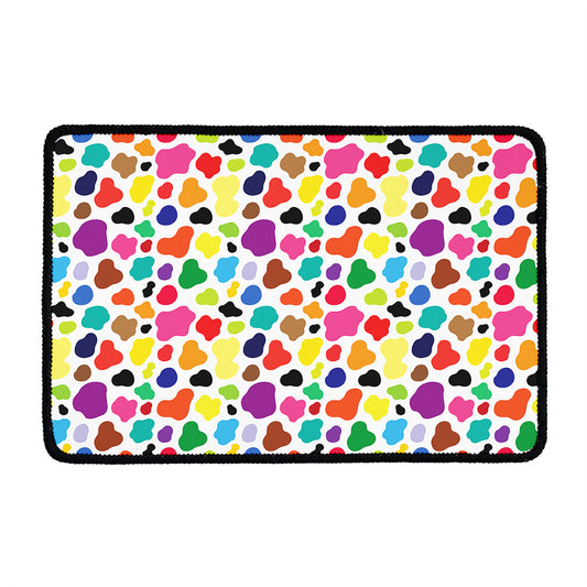 Colorful Cow Pattern Print Kitchen Mat