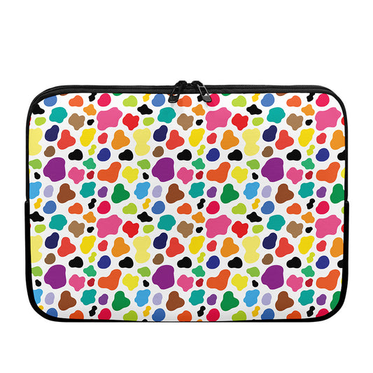 Colorful Cow Pattern Print Laptop Sleeve