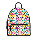 Colorful Cow Pattern Print Leather Backpack