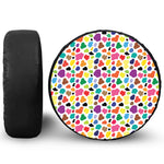 Colorful Cow Pattern Print Leather Spare Tire Cover