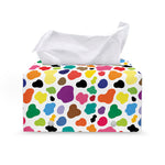 Colorful Cow Pattern Print Leather Tissue Box Cover