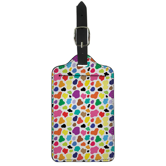 Colorful Cow Pattern Print Luggage Tag