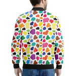 Colorful Cow Pattern Print Men's Bomber Jacket