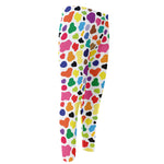 Colorful Cow Pattern Print Men's Compression Pants