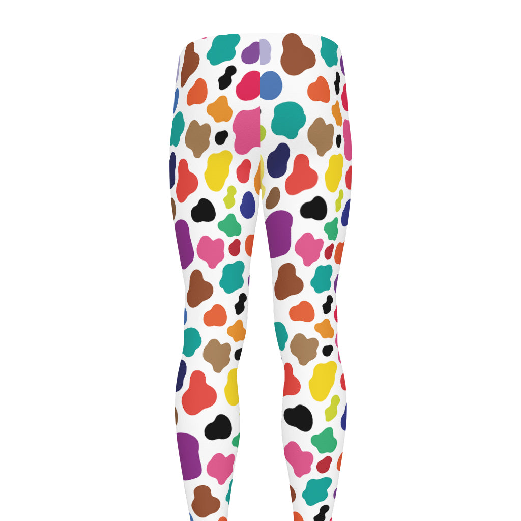 Colorful Cow Pattern Print Men's leggings
