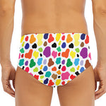 Colorful Cow Pattern Print Men's Triangle Swim Briefs