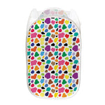 Colorful Cow Pattern Print Mesh Laundry Hamper
