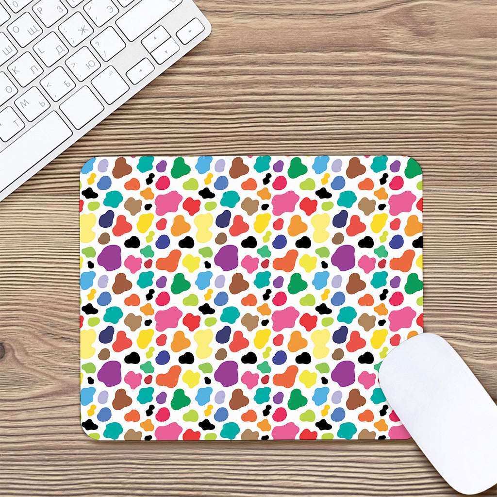 Colorful Cow Pattern Print Mouse Pad