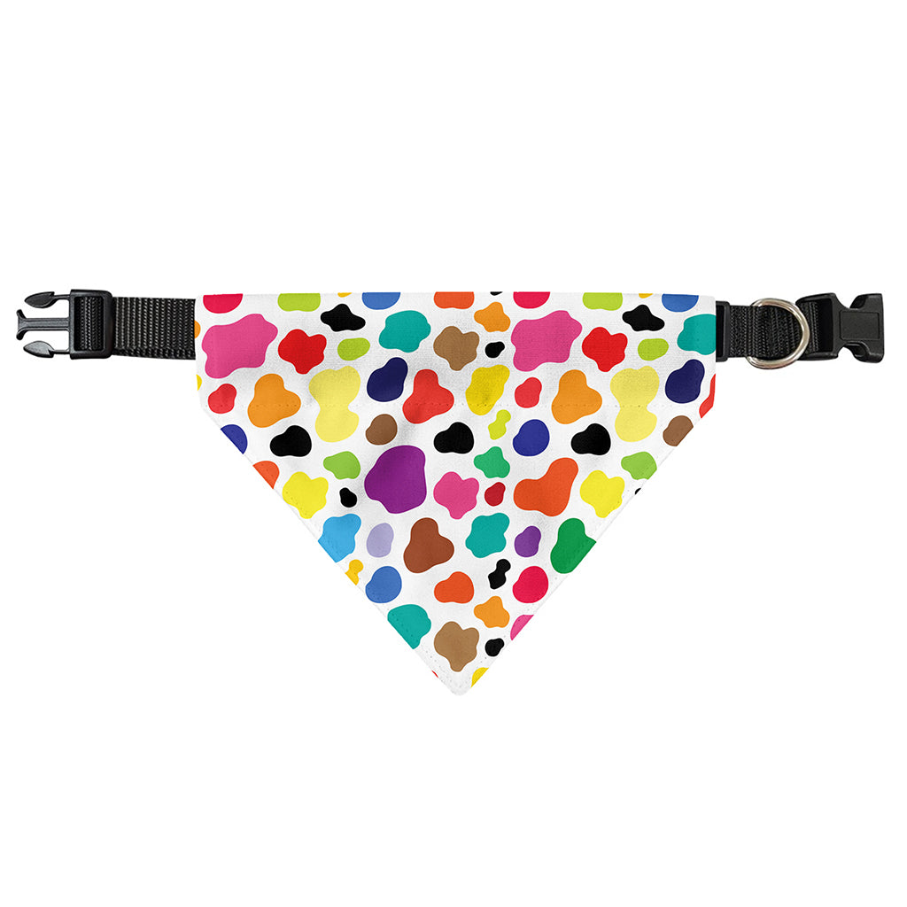 Colorful Cow Pattern Print Over The Collar Dog Bandana