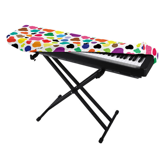 Colorful Cow Pattern Print Piano Keyboard Cover